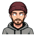 Pixel art portrait of Phil